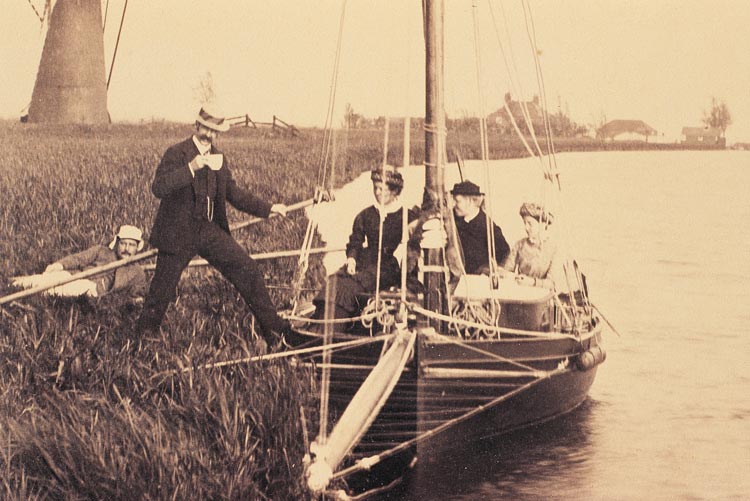 Boating in the Broads in Victorian days