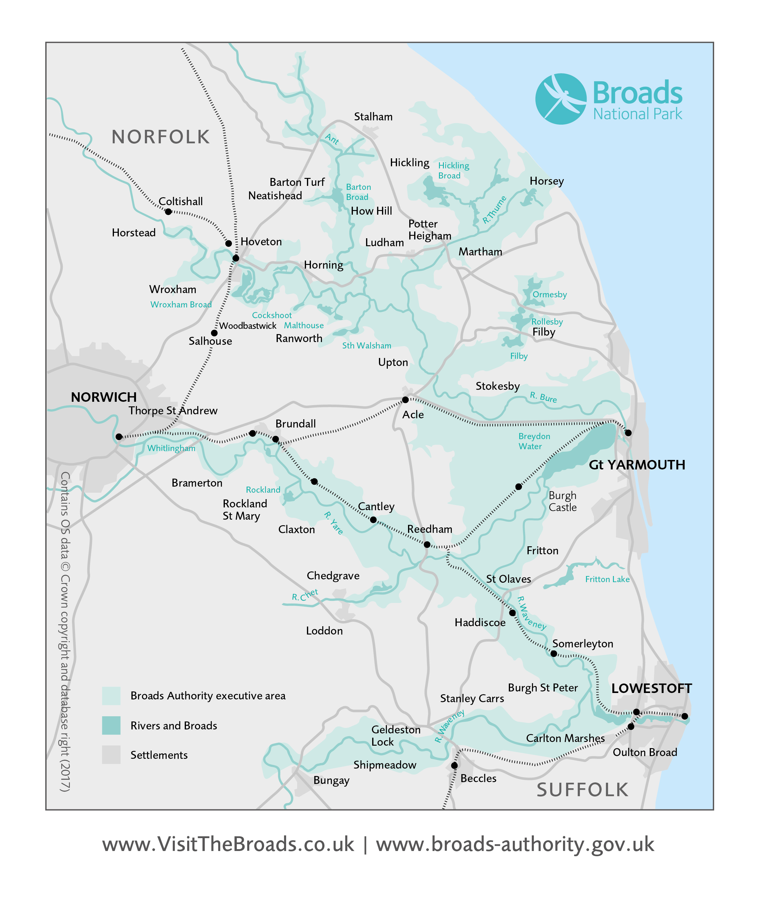 norfolk broads tourist map