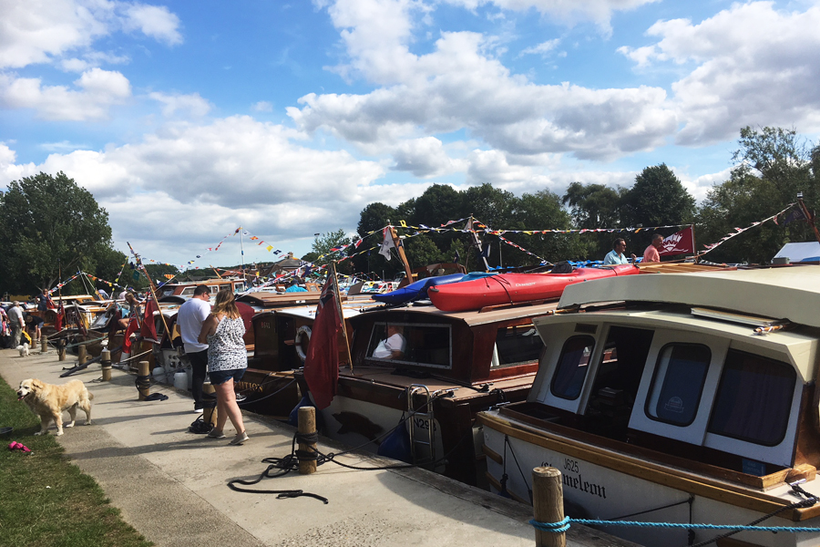 Vintage craft moored