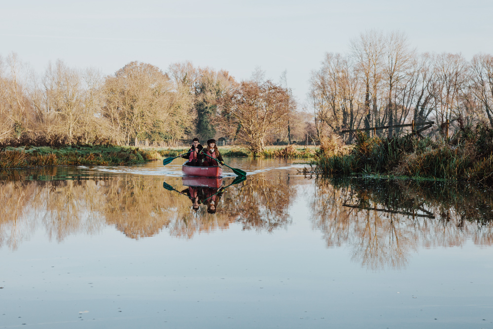 Canoeing the broads in winter