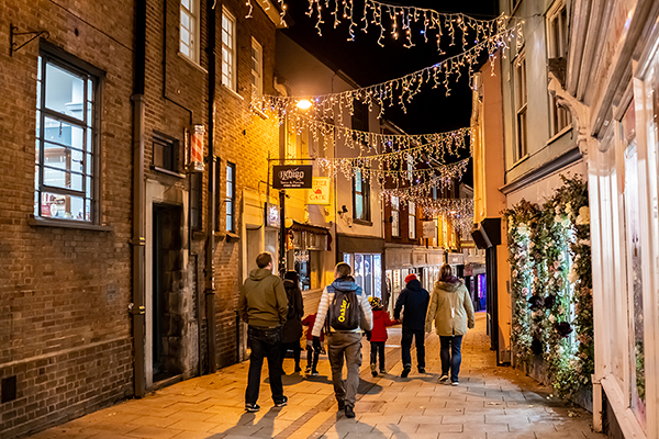 Norwich Lanes at Christmas
