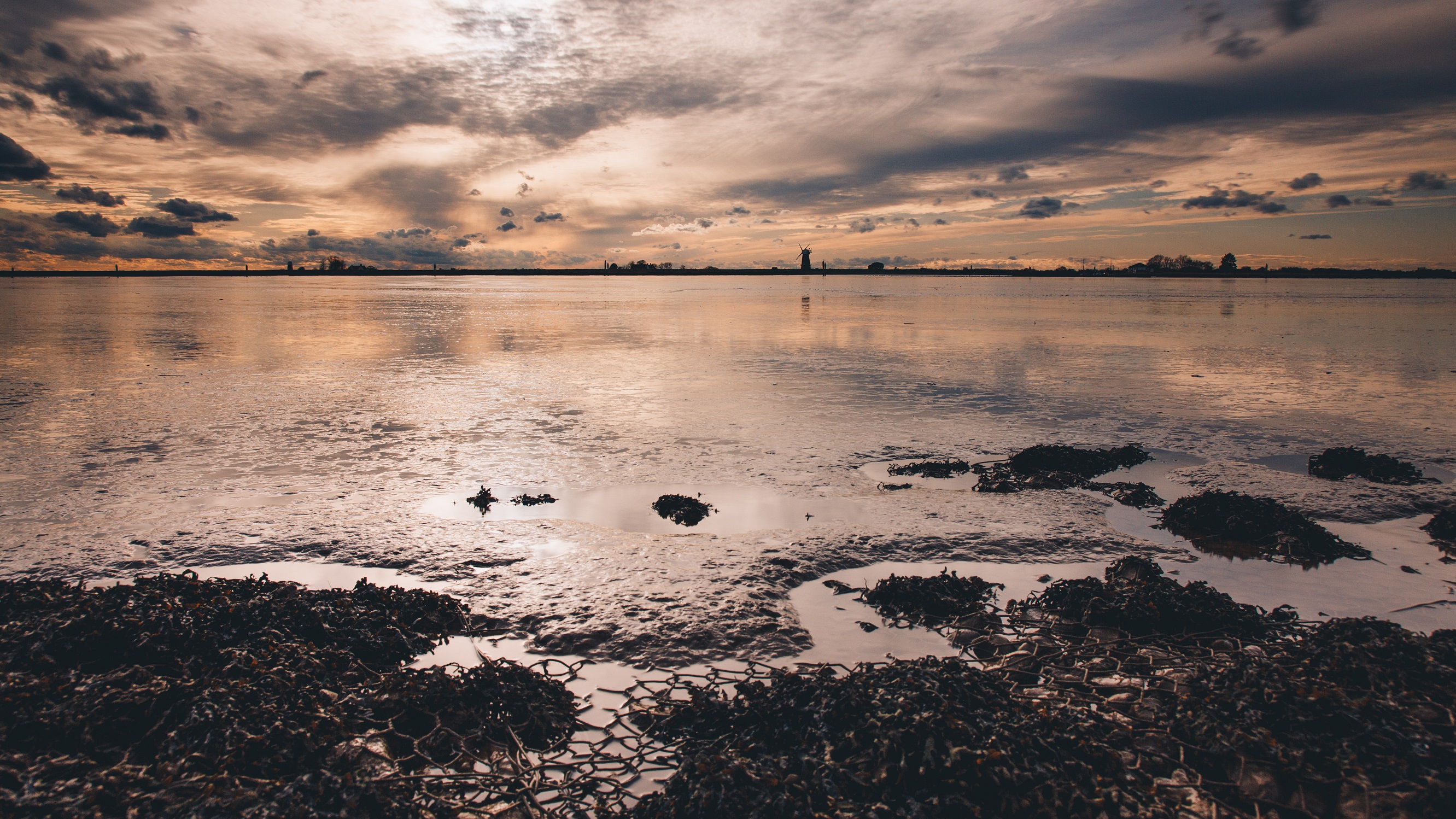 Sunset at Burgh Castle