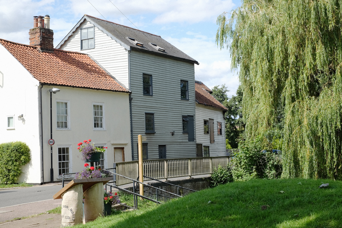 Views of wood-clad Loddon Mill