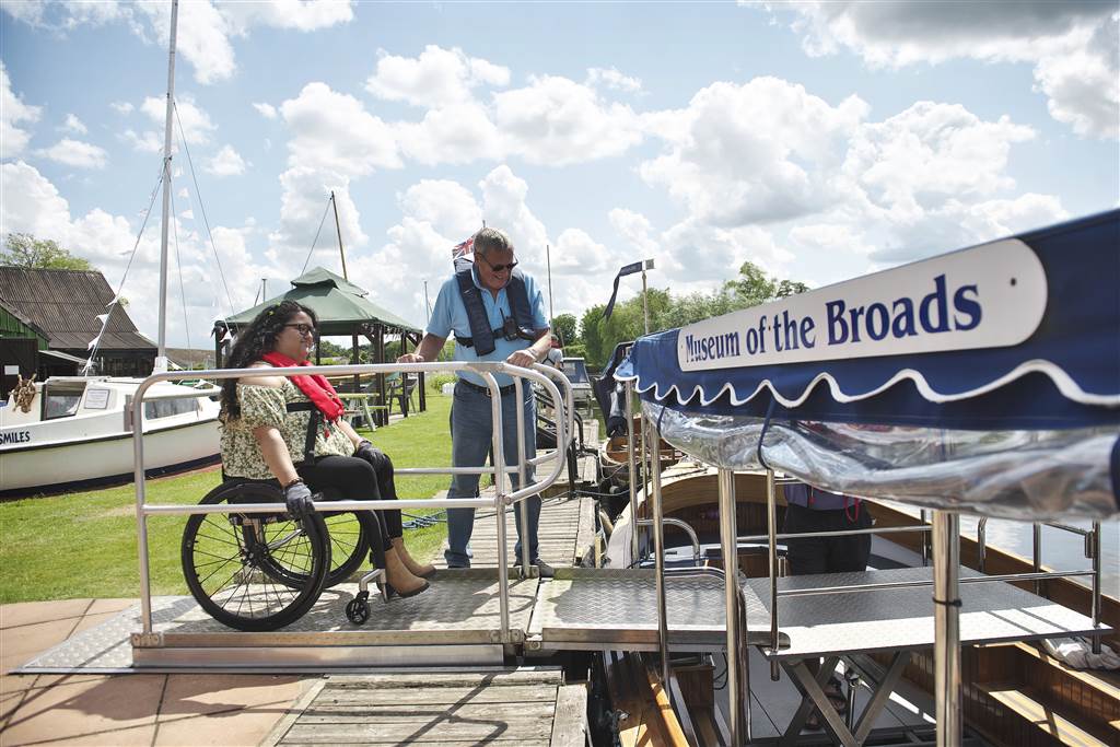 Accessible Museum of the Broads Marsh Harrier boat trip by Julian Claxton