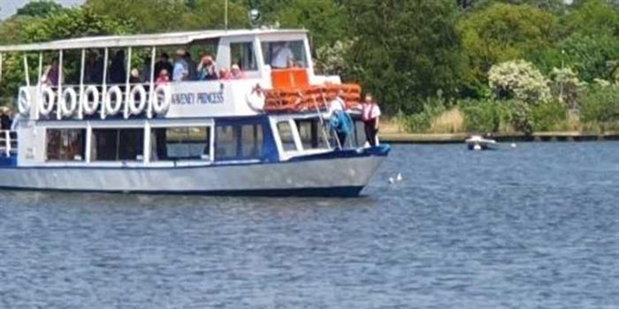 Scenic river cruise on the Suffolk Broads
