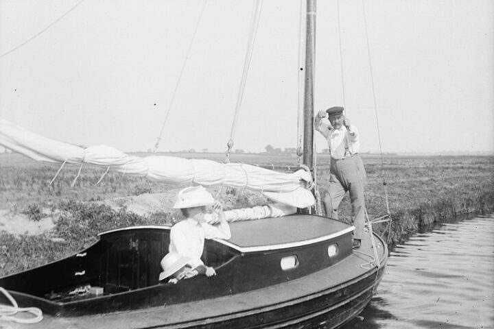 Vintage boats on the Broads
