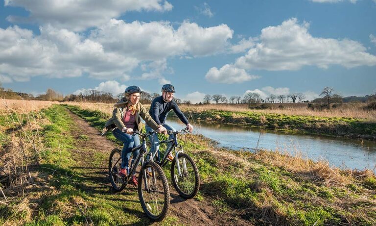 Scenic countryside views along the Bure Valley cycle route