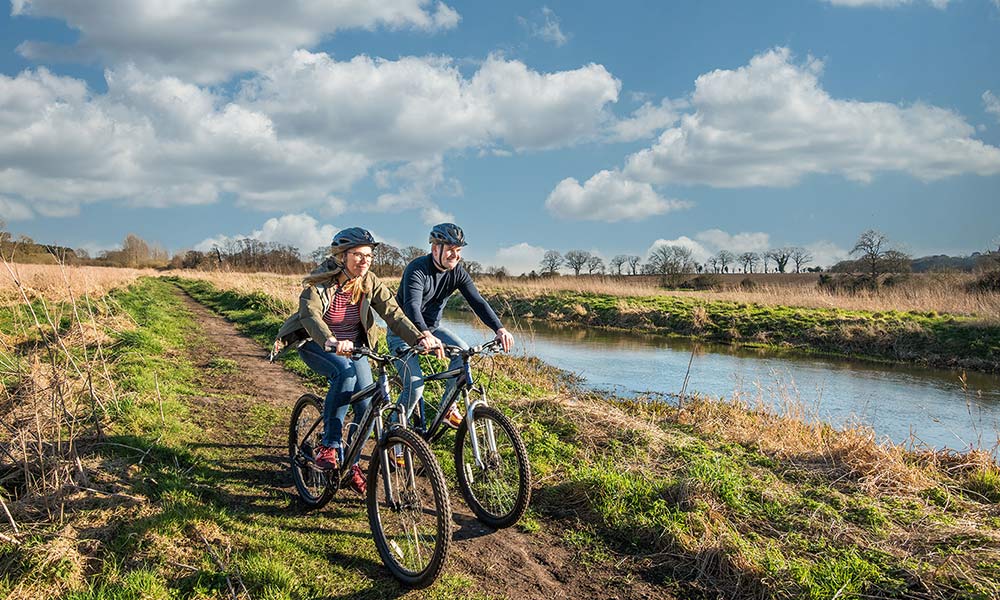 Scenic countryside views along the Bure Valley cycle route