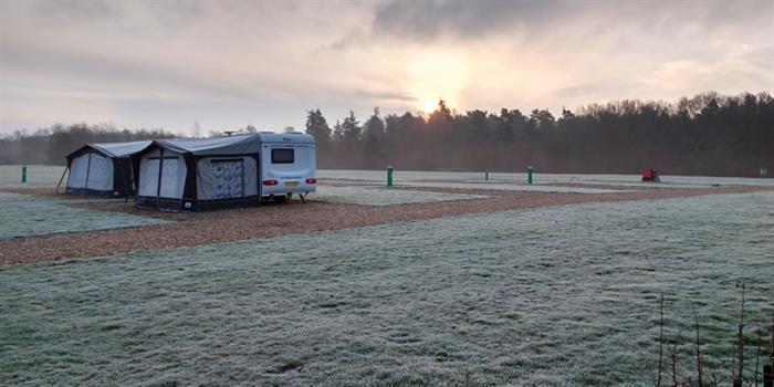 winter at Cobbleacre touring park