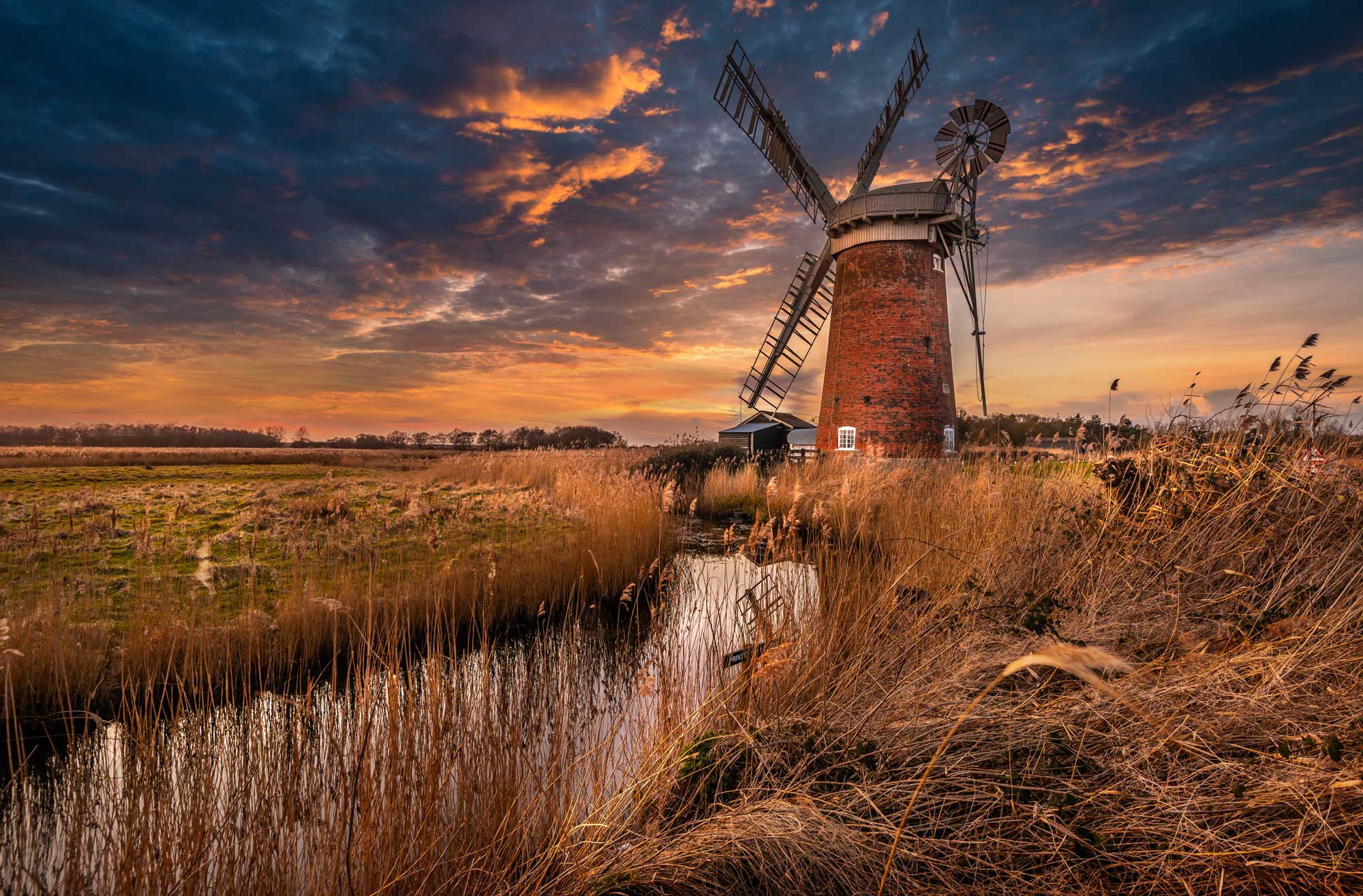 Horsey Mill at Sunset
