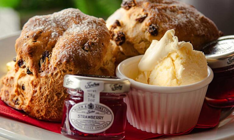Homemade cream tea at Wroxham Barns cafes
