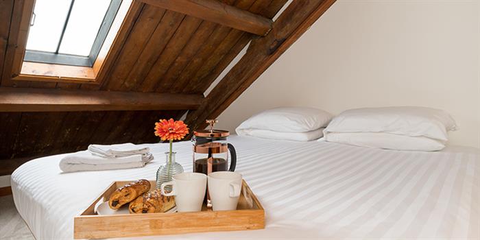 Cosy bedroom in Hall Farm holiday cottage