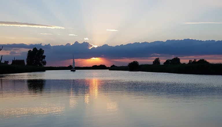 Sunset over the Norfolk Broads