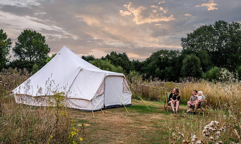 Camping in stunning nature, surrounded by beautiful scenery