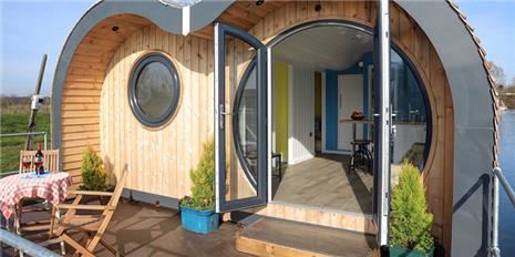 Glamping pod on the broads