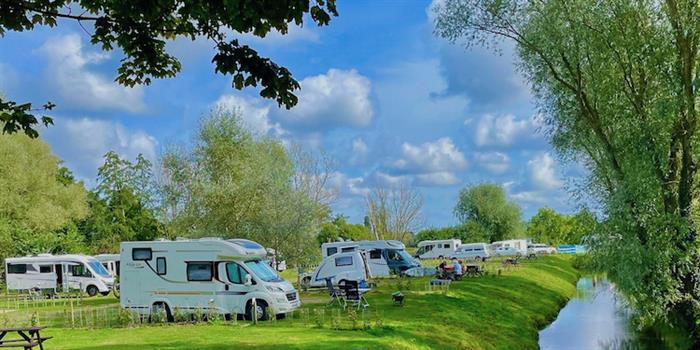 Campers at touring park