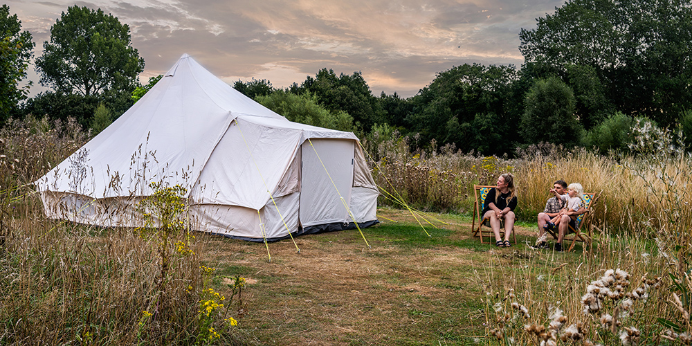 Tent pitch at wardley hill campsite