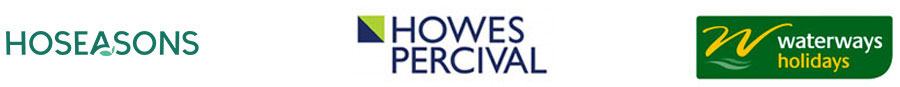 Corporate partner logos for Hoseasons, Howes Percival and Waterways Holidays